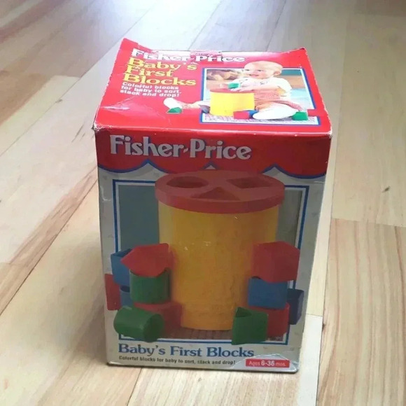 Fisher Price Baby First Blocks 1996 Original New Vintage Deadstock - Picture 1 of 8